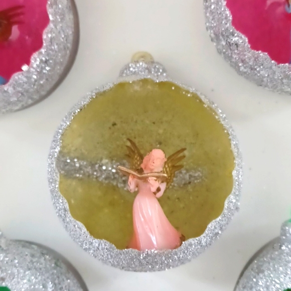 Jewelbrite Set 5 Ornaments in Box Christmas Kitsch Angels - Picture 4 of 7